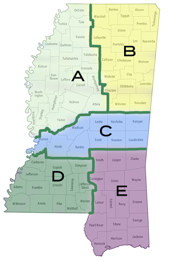 colored region map